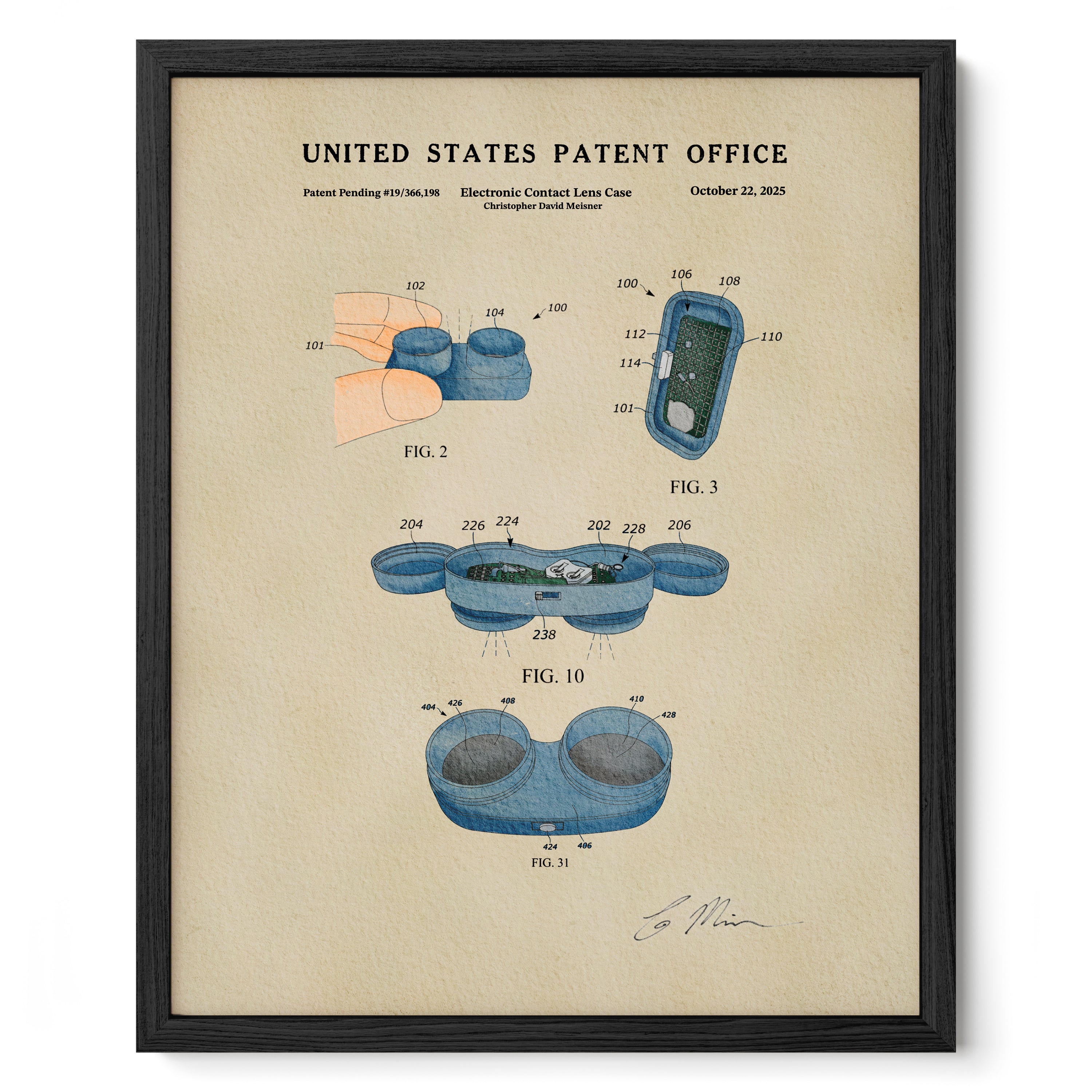 Electronic Contact Lens Case