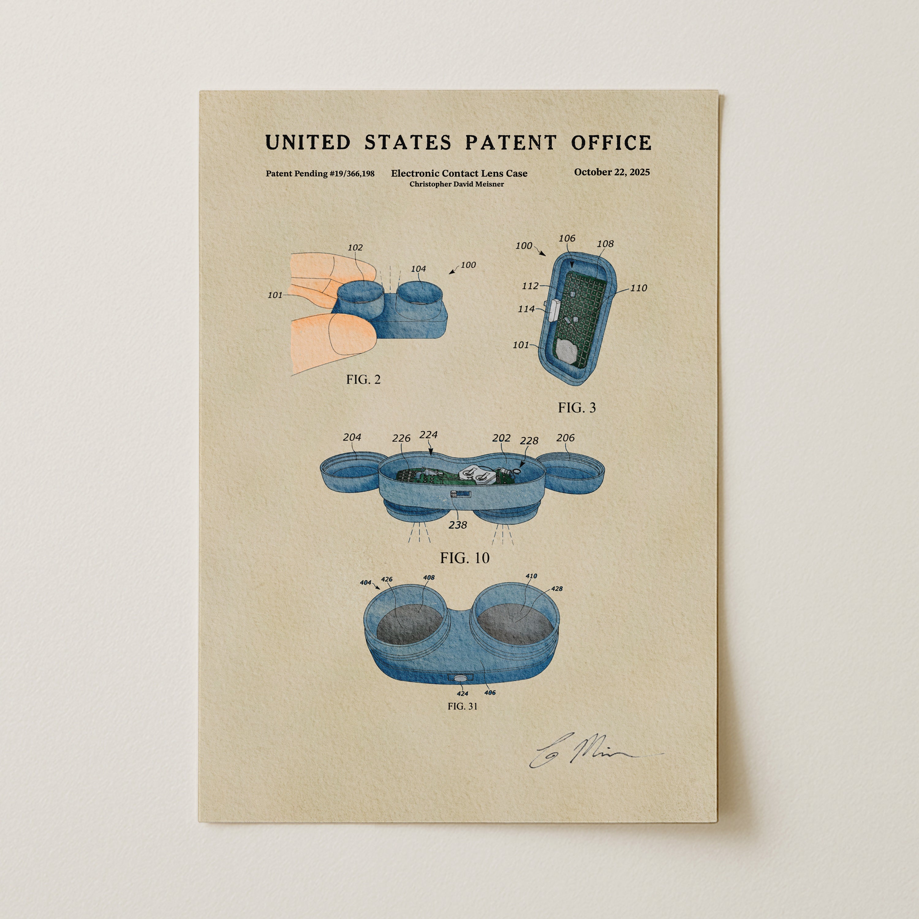 Electronic Contact Lens Case