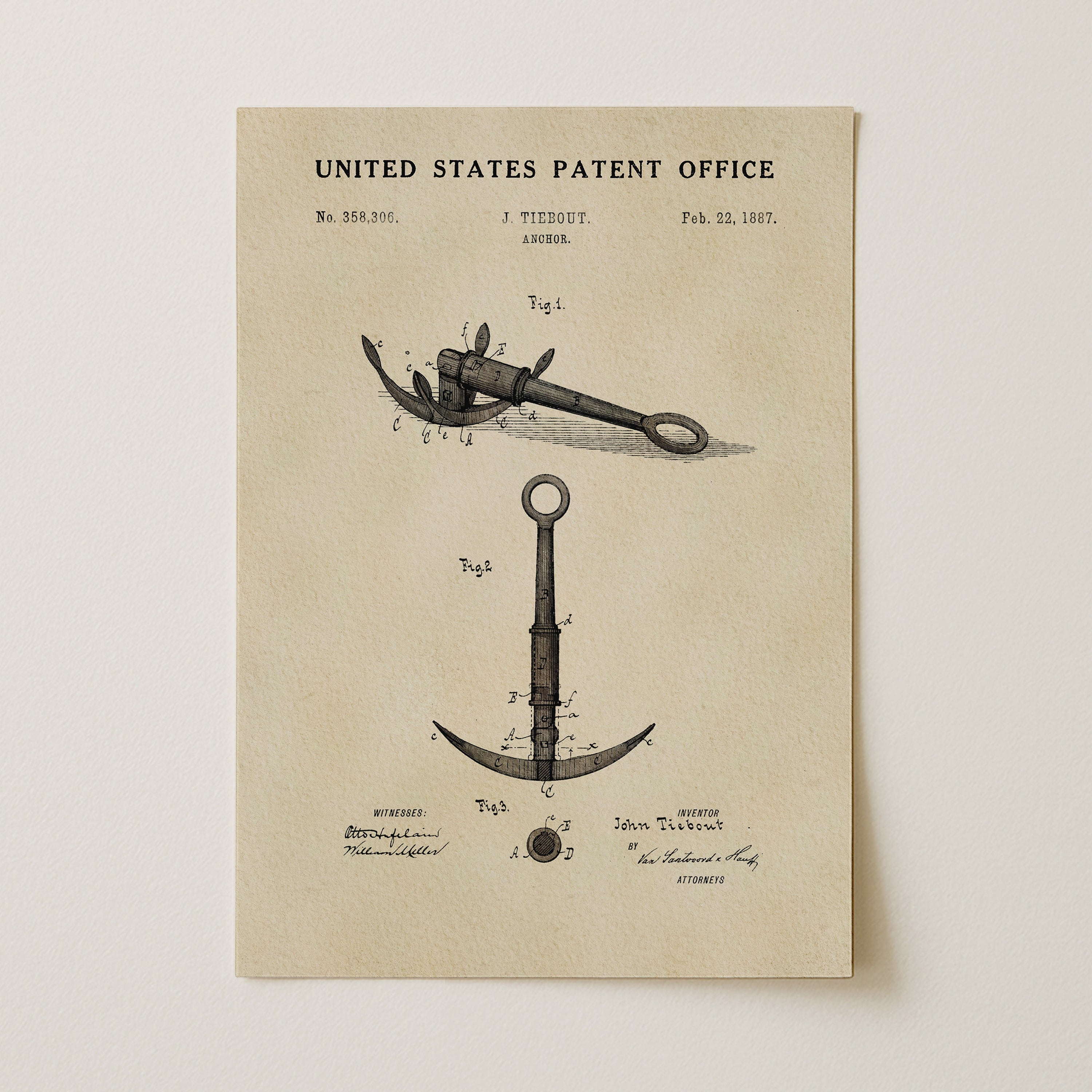 The image is a patent drawing from the United States Patent Office, depicting a new invention called the