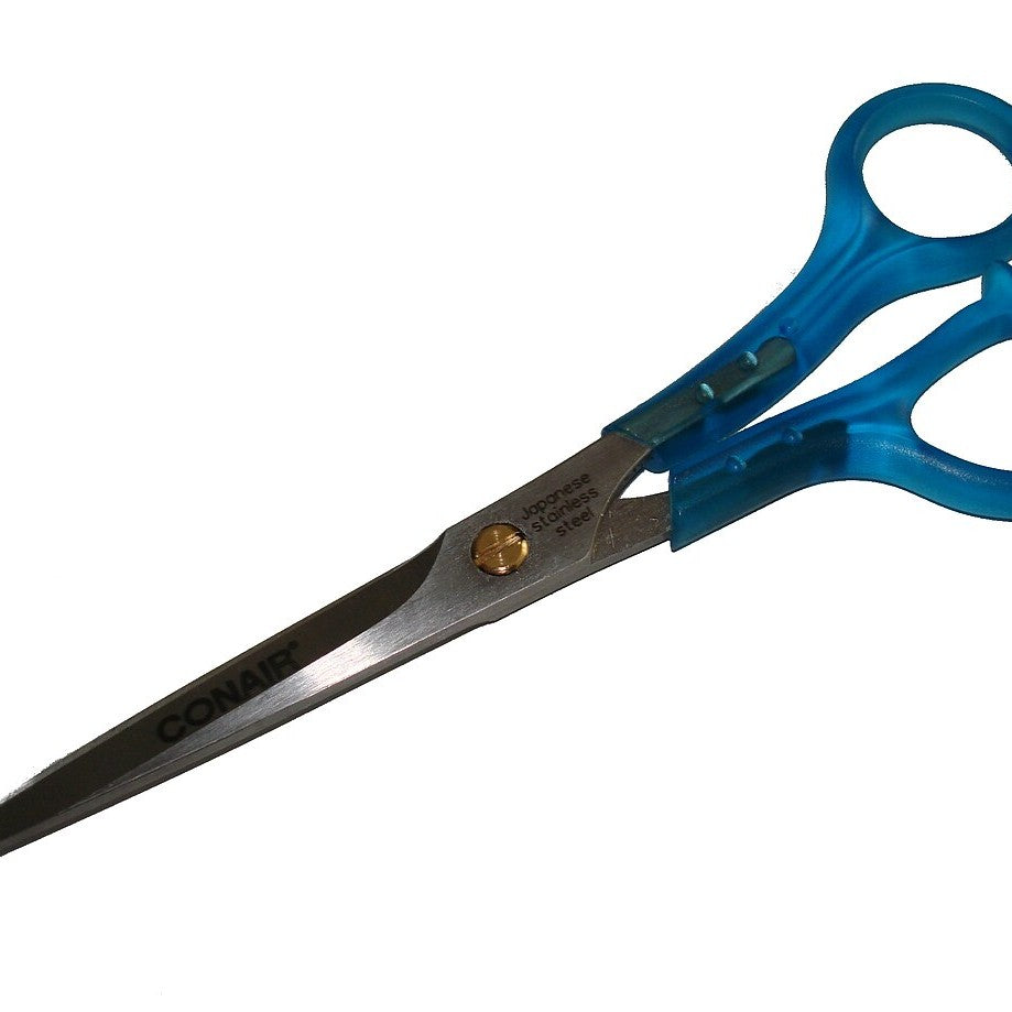 A pair of barber hair-cutting scissors
