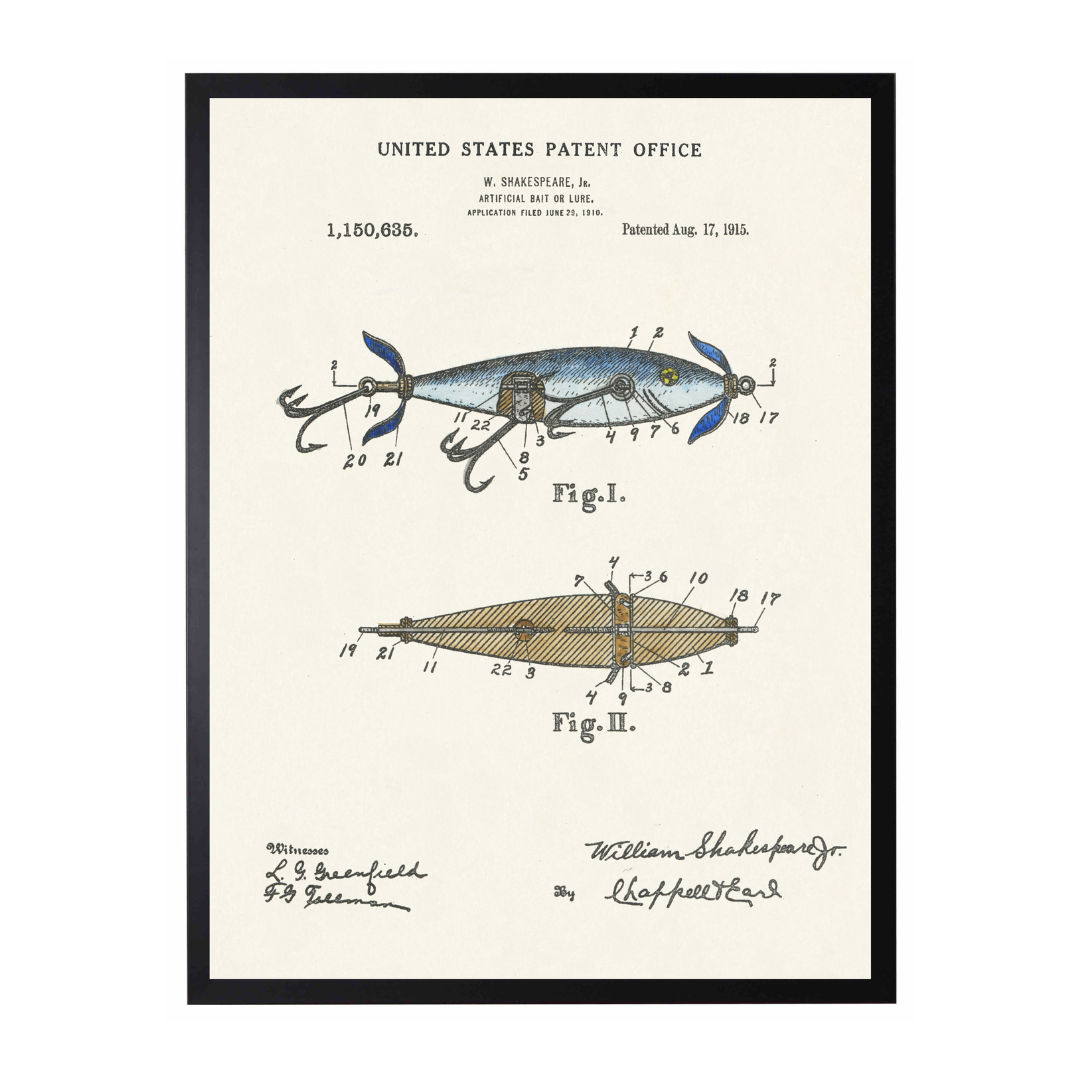 History of the Blue Fishing Lure Patent