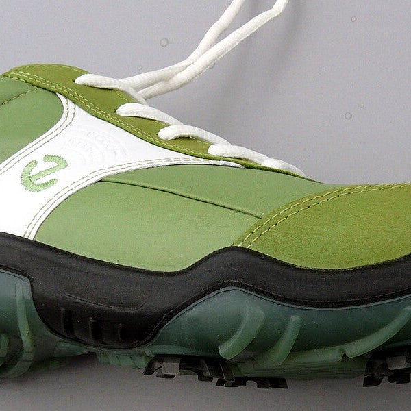 A golf shoe with spikes