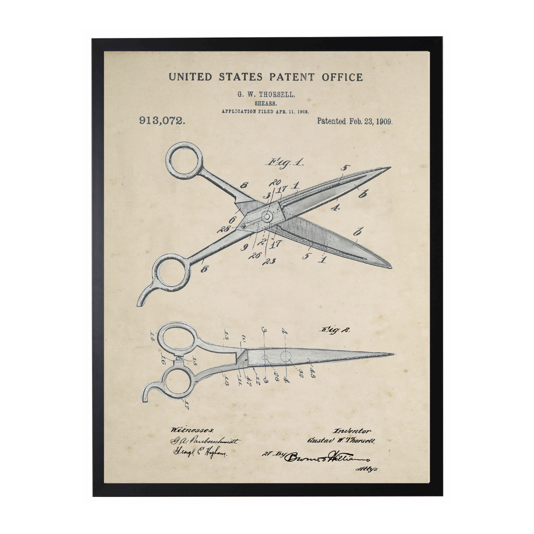 History of Barbershop Shears Patent