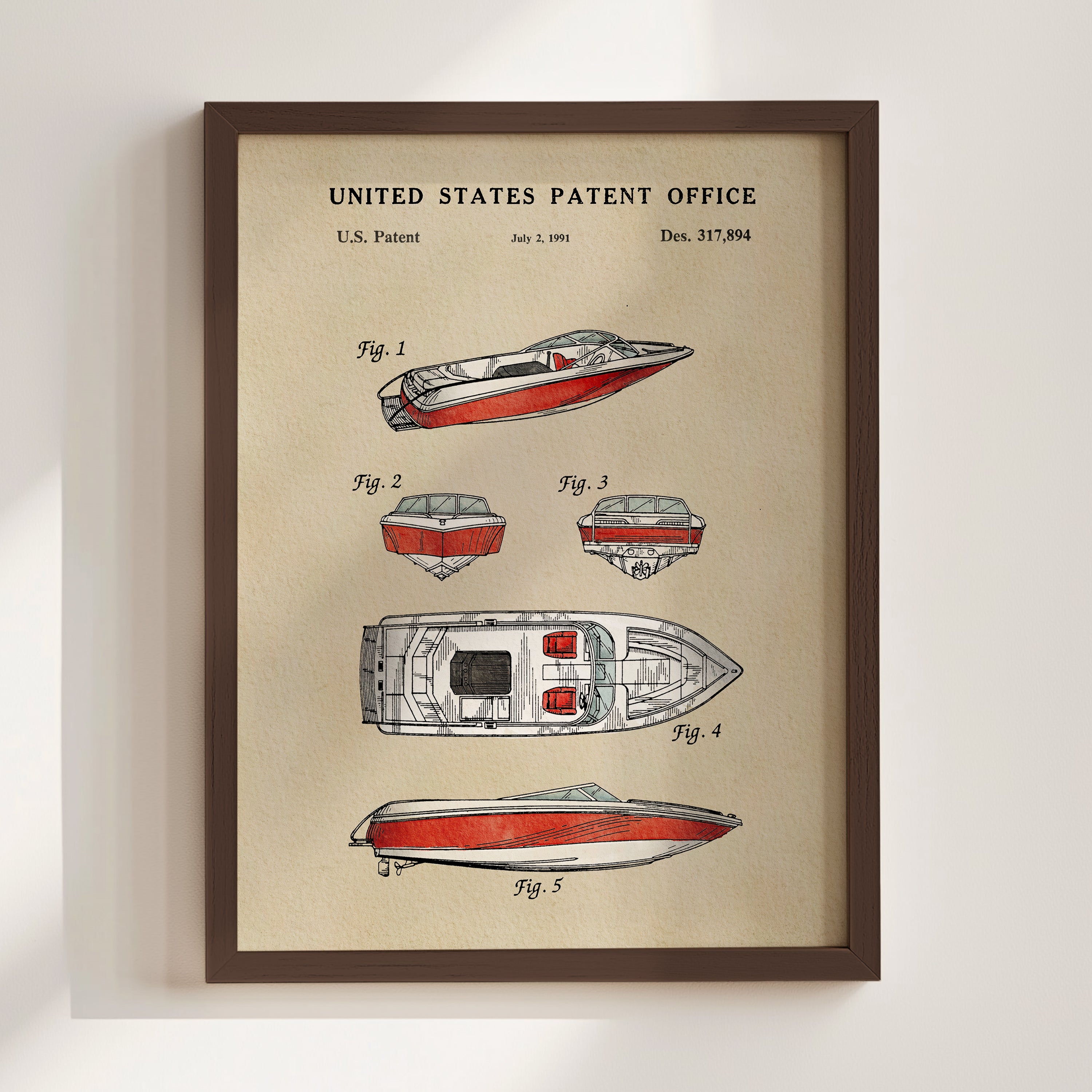 The image is a framed print of a United States patent office patent from January 1, 1901, with the title 