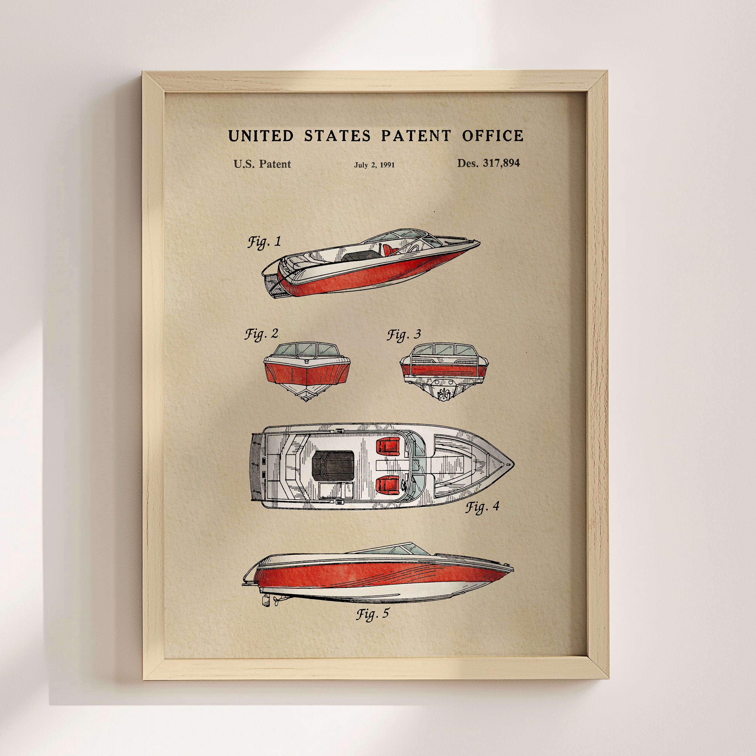 The image is a framed print of a United States patent office patent from January 1, 1901, with the title 