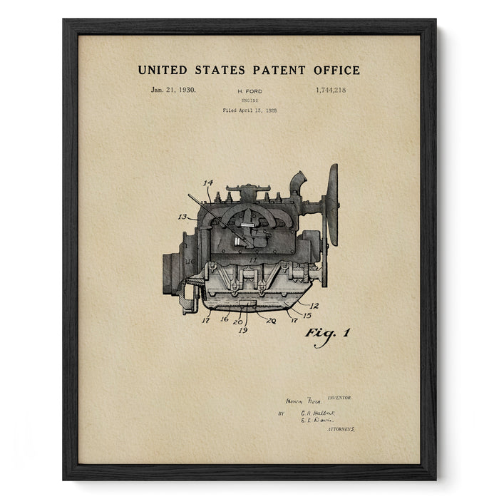 Vintage Car Engine (1930)