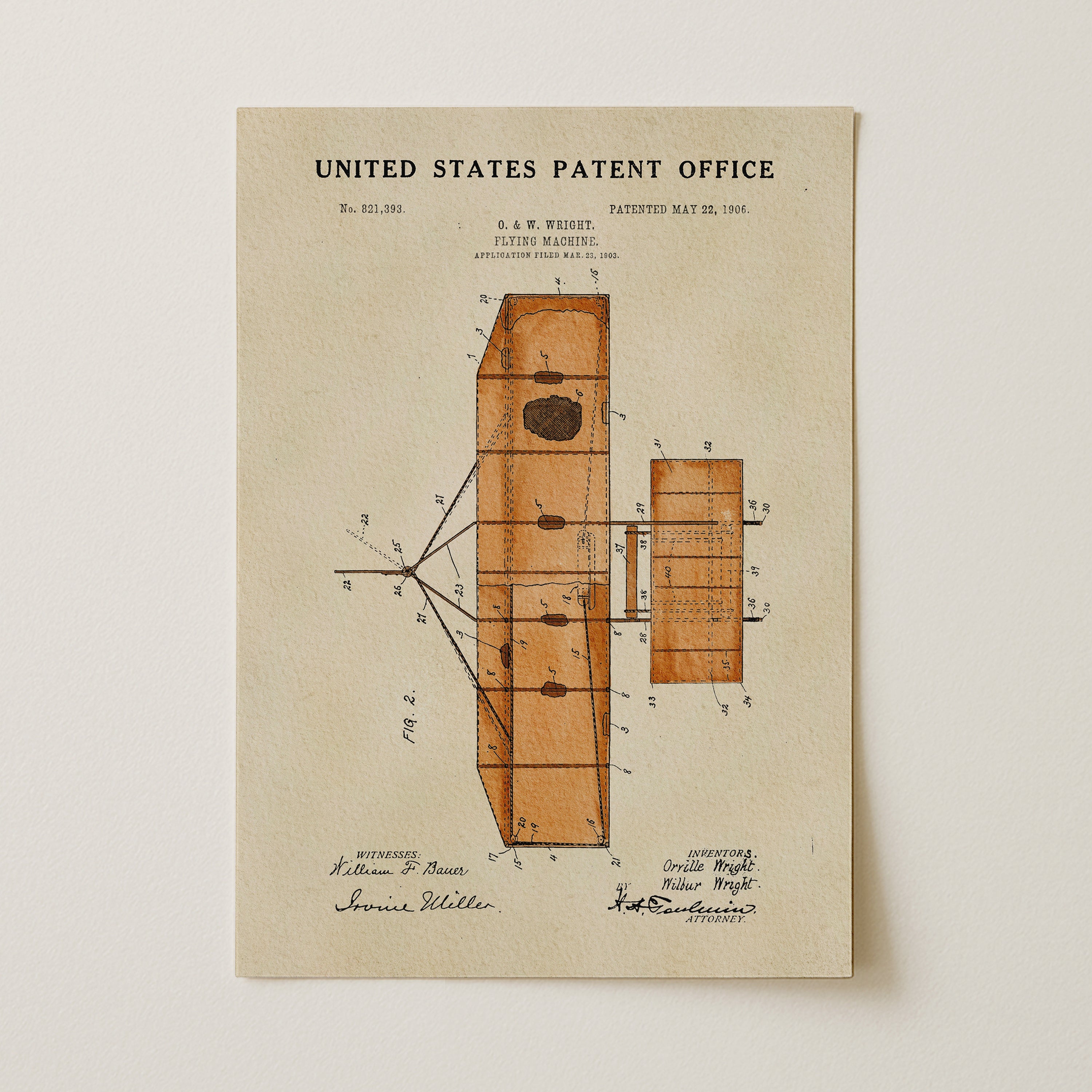 The image is a patent drawing from the United States Patent Office, depicting a wooden structure with various components and connections.