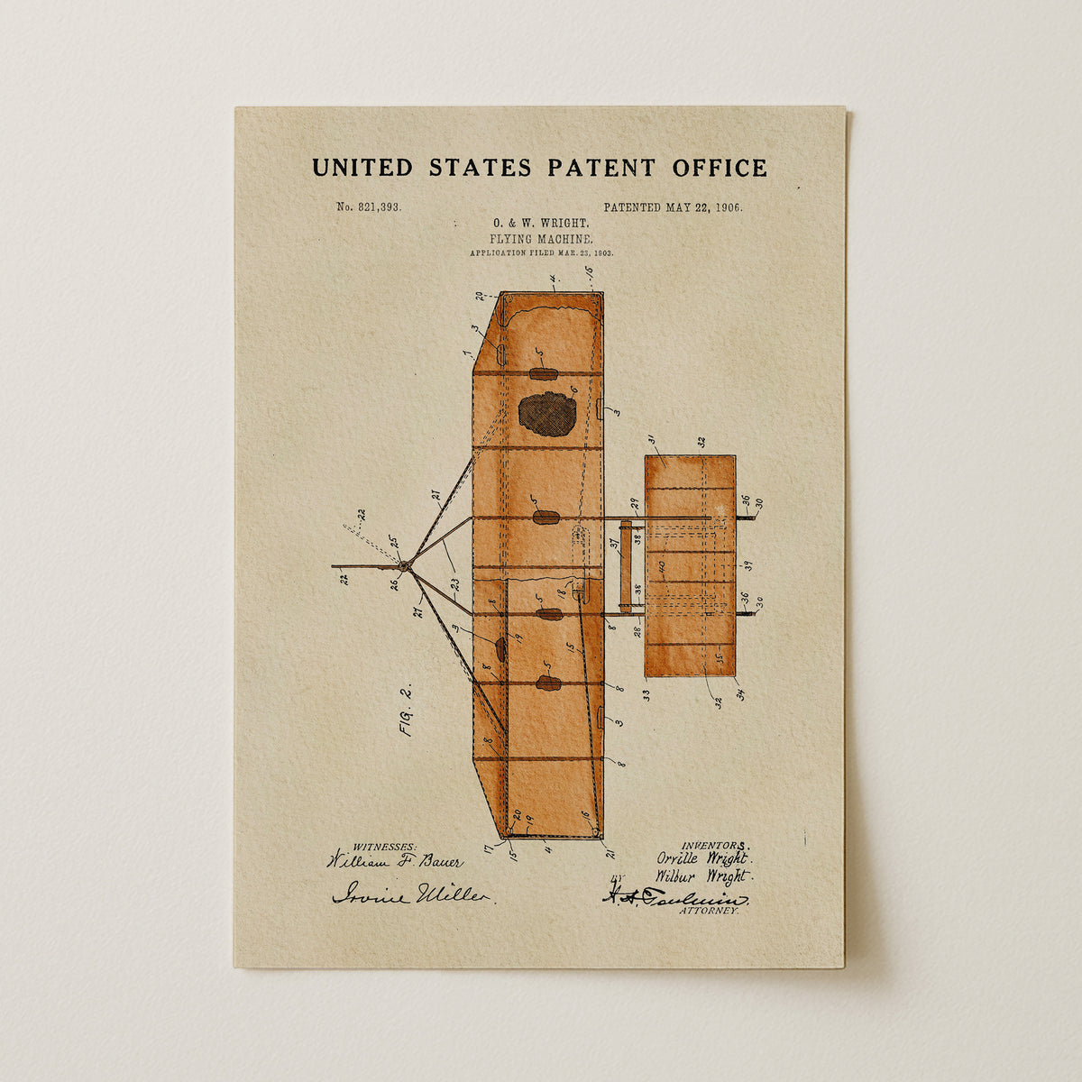 The image is a patent drawing from the United States Patent Office, depicting a wooden structure with various components and connections.