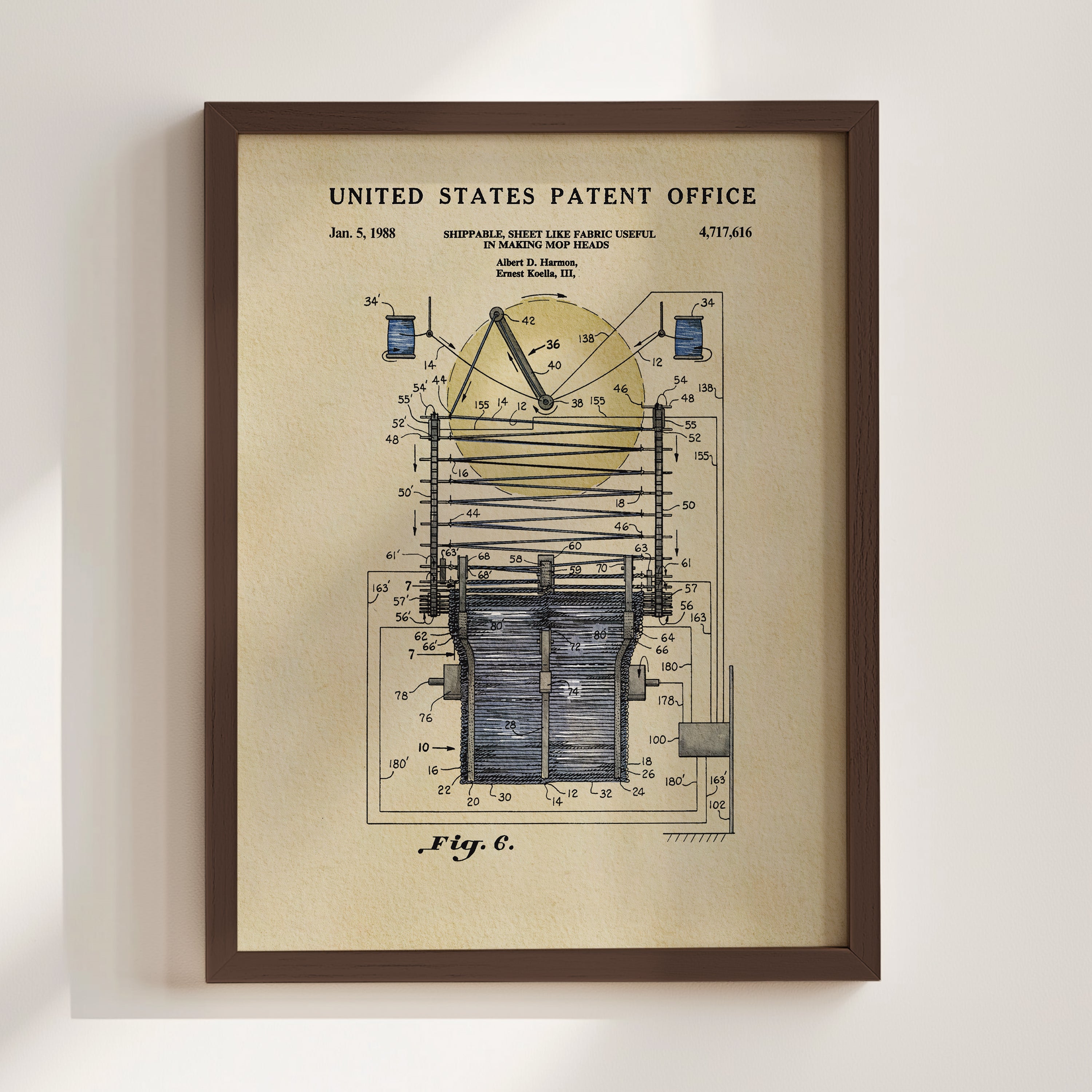 The image is a framed patent drawing depicting a ship's keel-like fabric used in the construction of a ship.