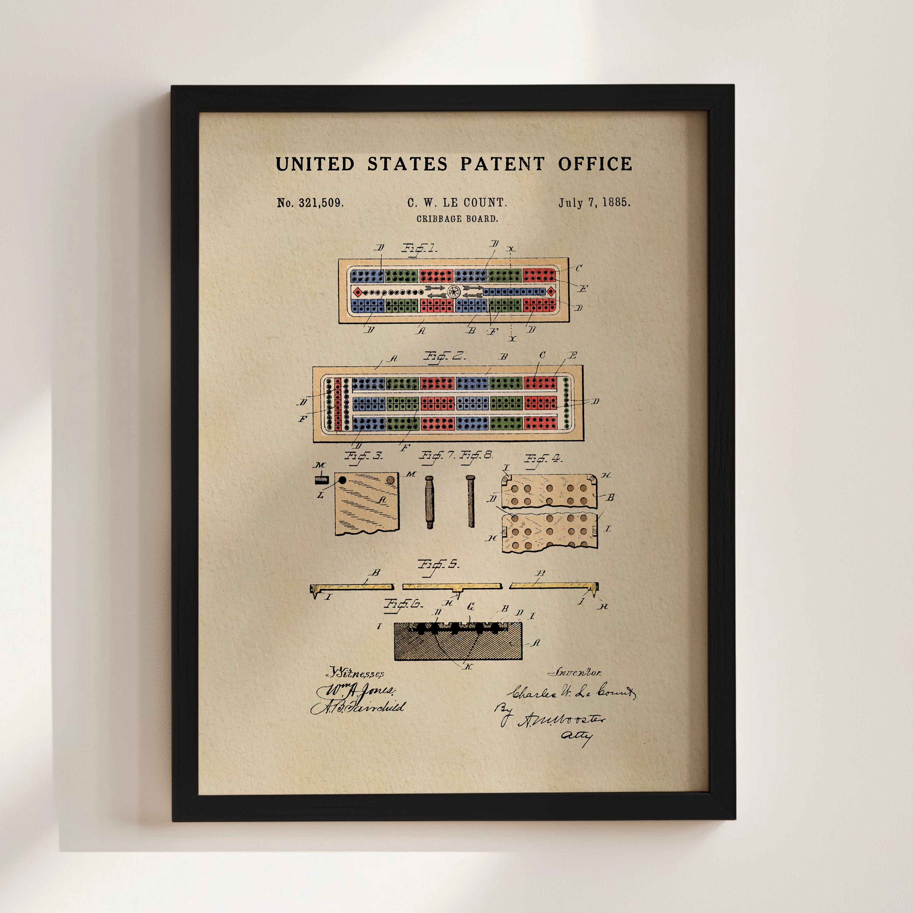 The image is a framed patent drawing depicting a device with a grid-like pattern, likely a game board or a similar type of equipment.