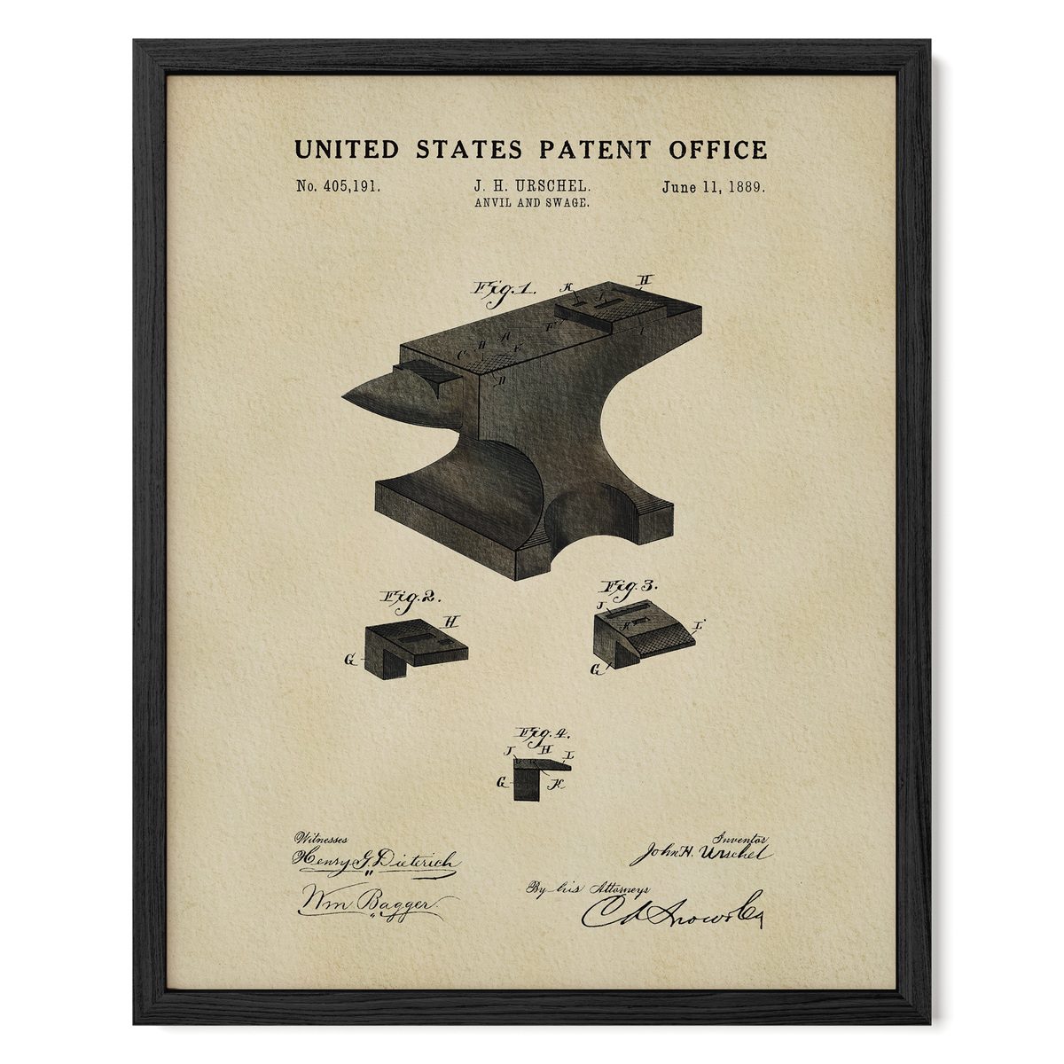 Anvil (1899) patent art print