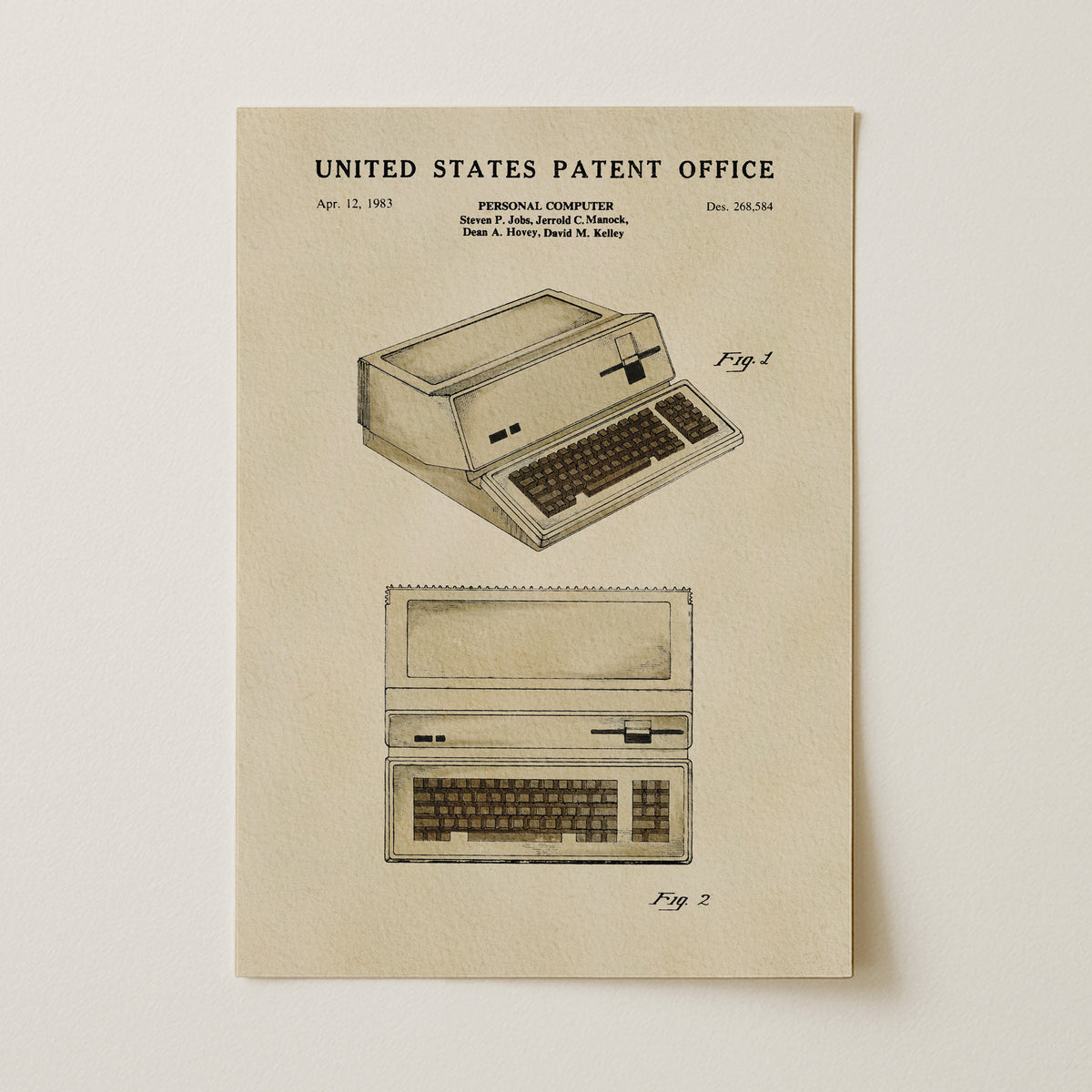 Vintage Personal Computer (1983) patent art print