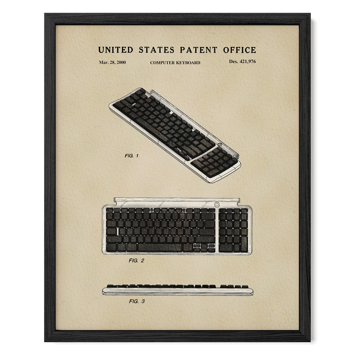 Computer Keyboard (2000) patent art print