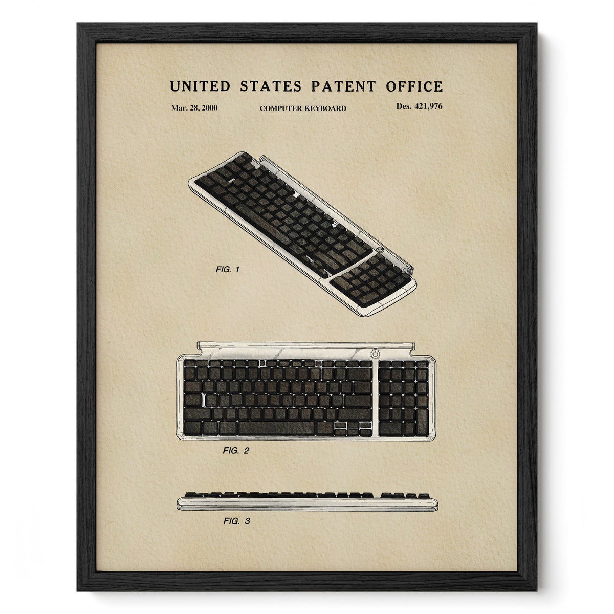 Computer Keyboard (2000) patent art print