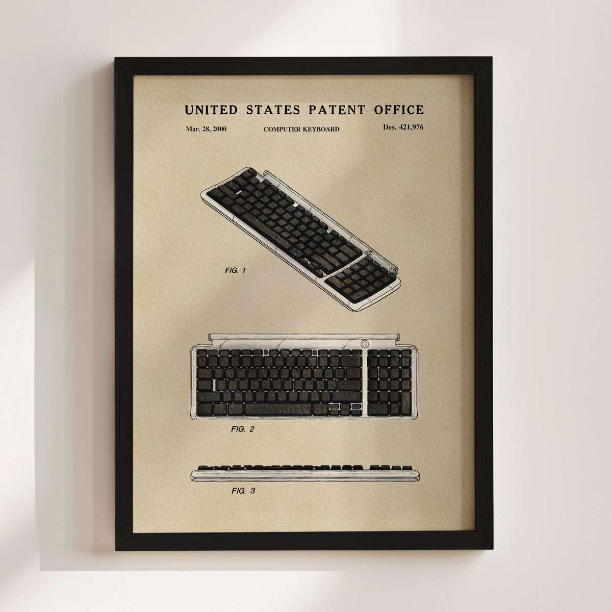 Computer Keyboard (2000) patent art print