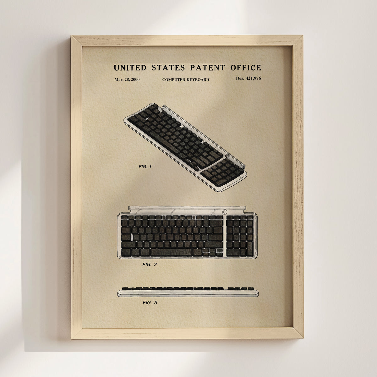 Computer Keyboard (2000) patent art print