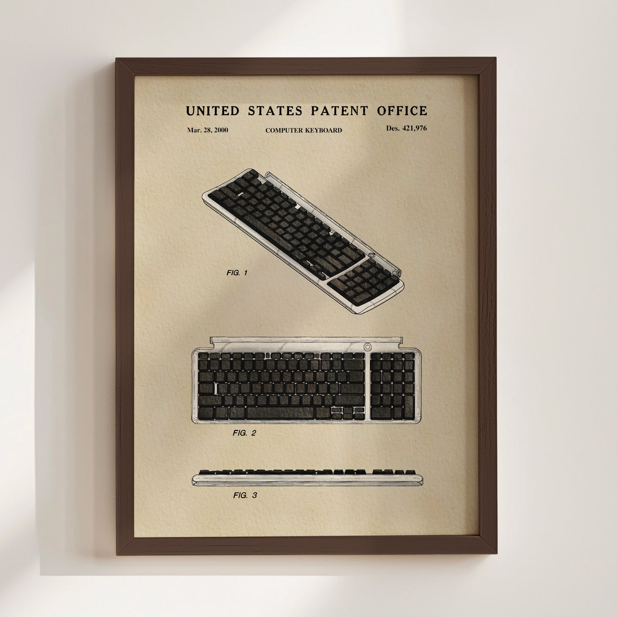 Computer Keyboard (2000) patent art print