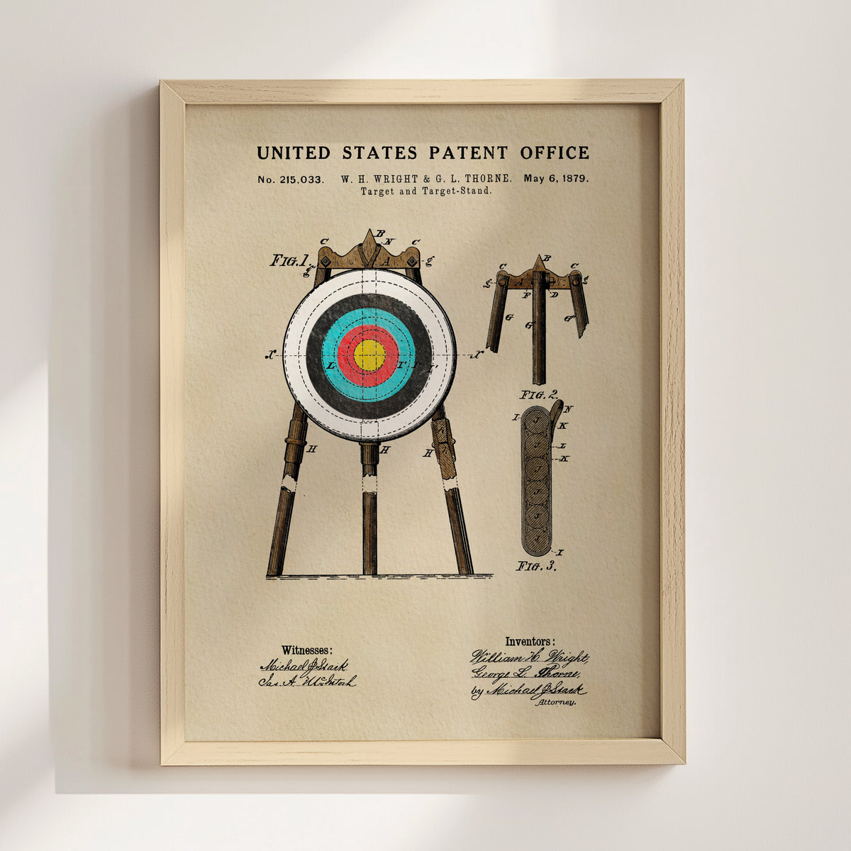Archery Target (1879) patent art print