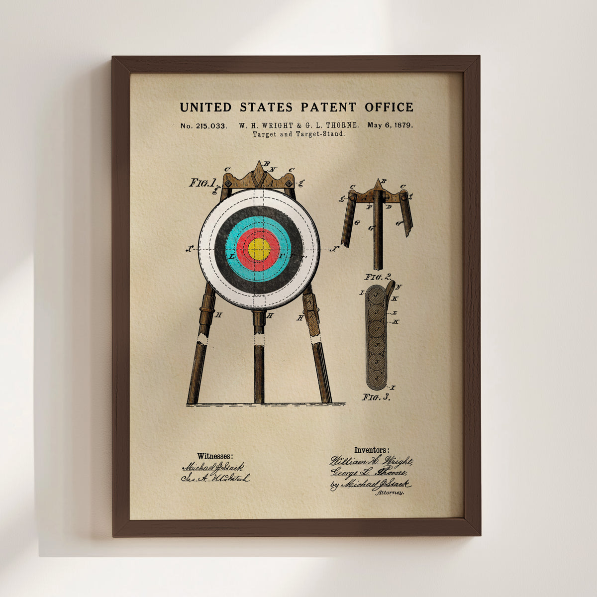 Archery Target (1879) patent art print
