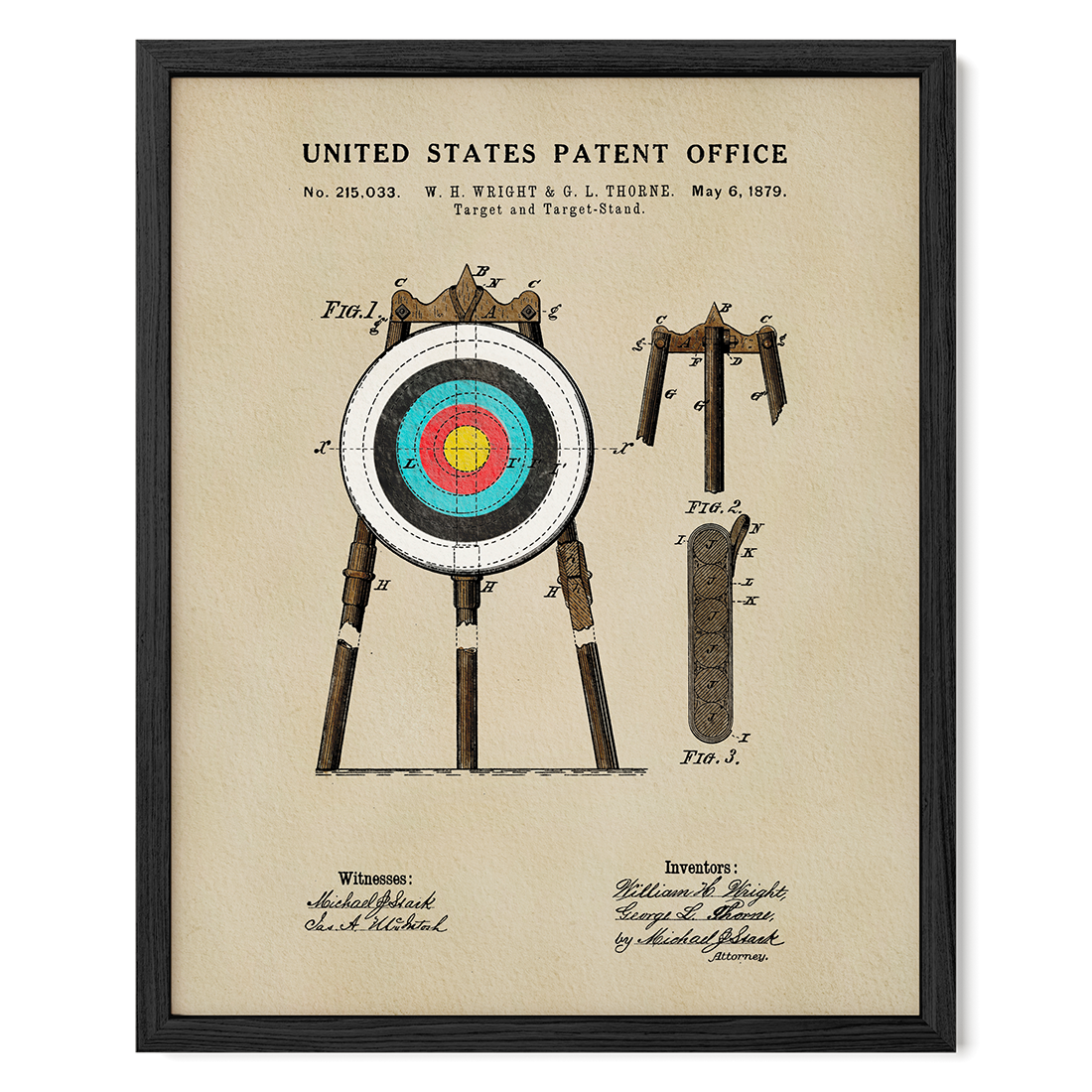 Archery Target (1879) patent art print