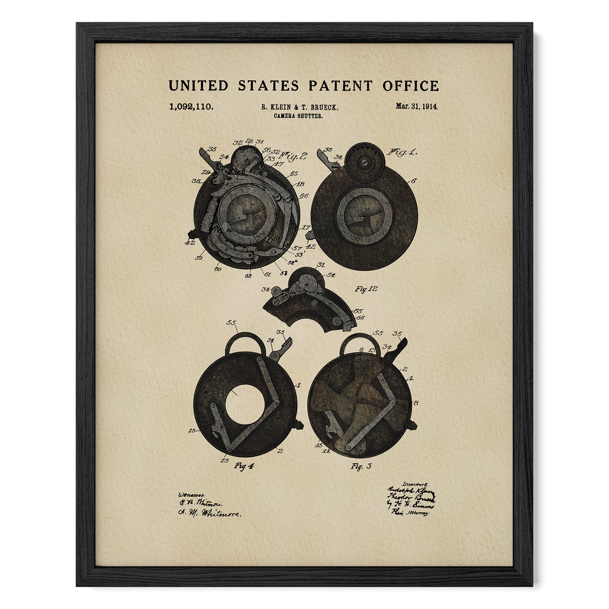 Camera Shutter (1914) patent art print