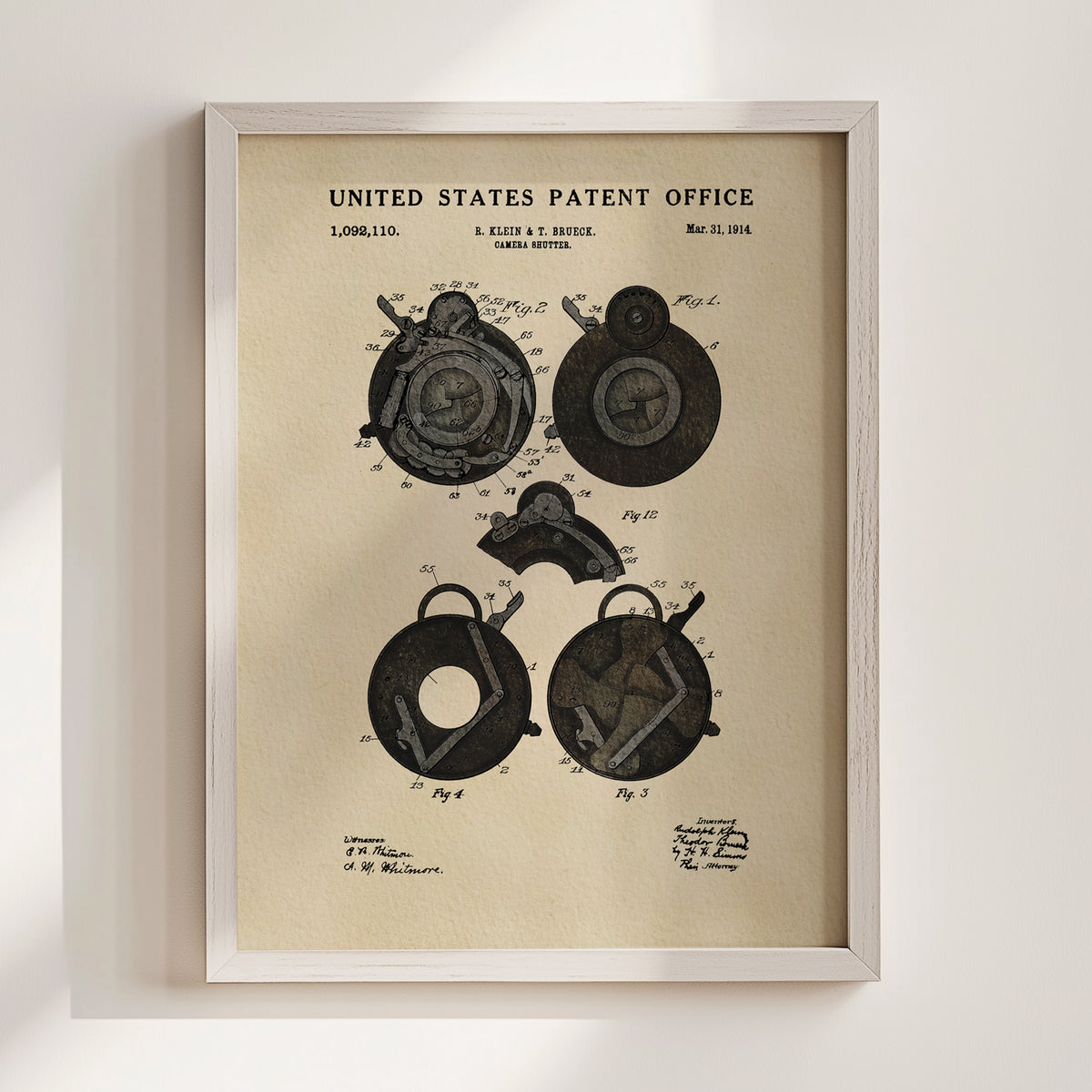 Camera Shutter (1914) patent art print