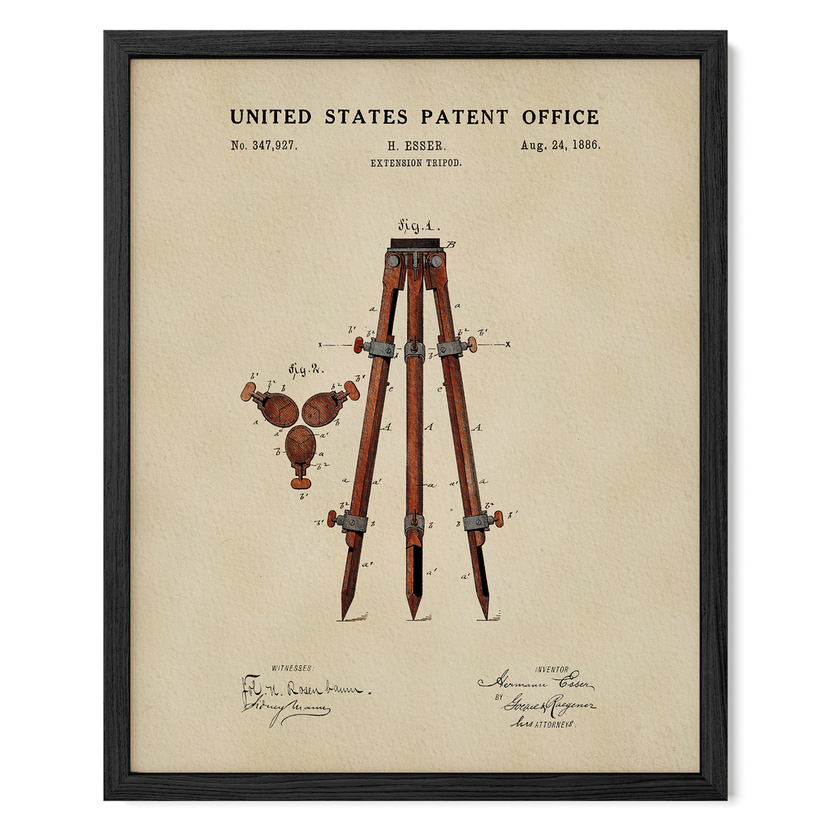 Camera Tripod (1886) patent art print