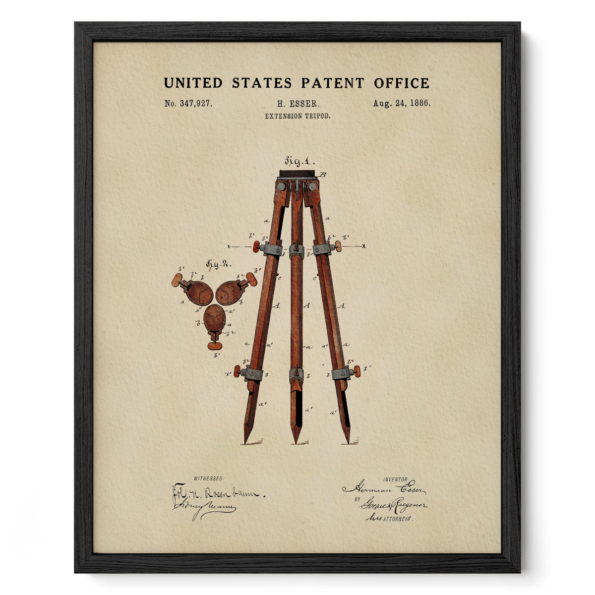 Camera Tripod (1886) patent art print