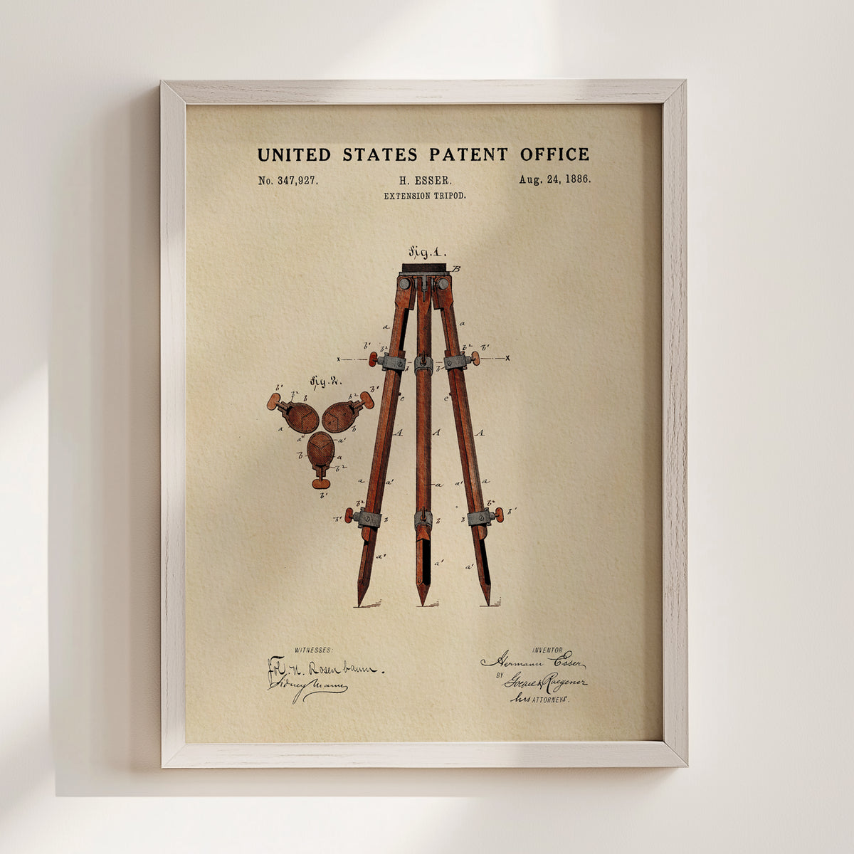 Camera Tripod (1886) patent art print