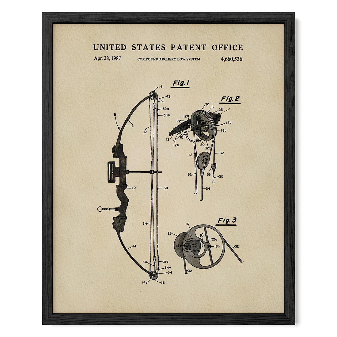Compound Bow (1987) patent art print