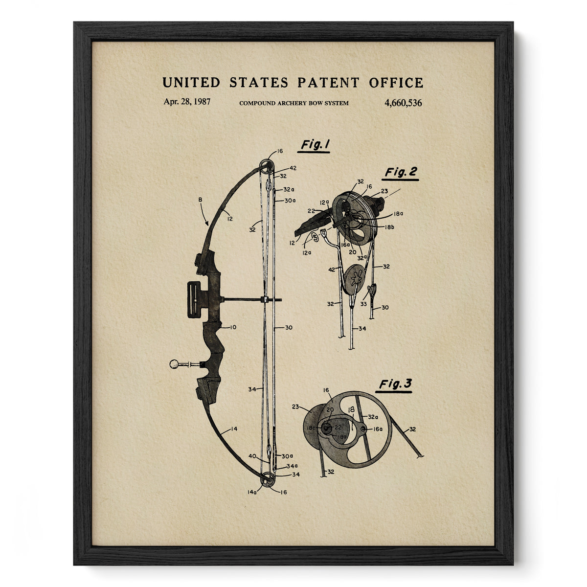 Compound Bow (1987) patent art print
