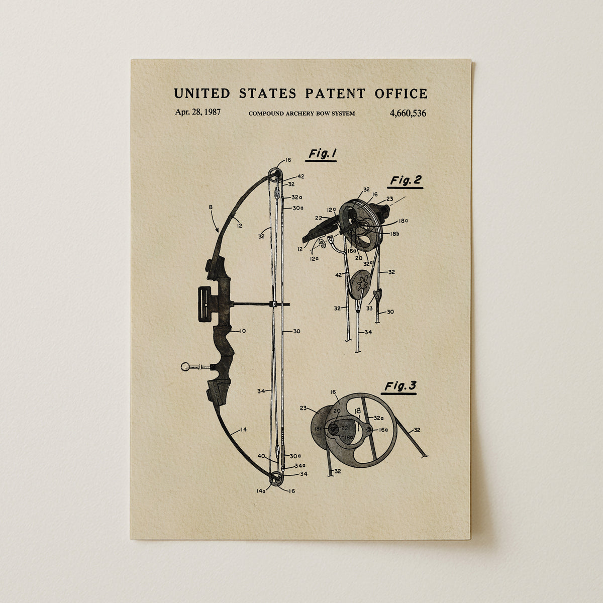 Compound Bow (1987) patent art print