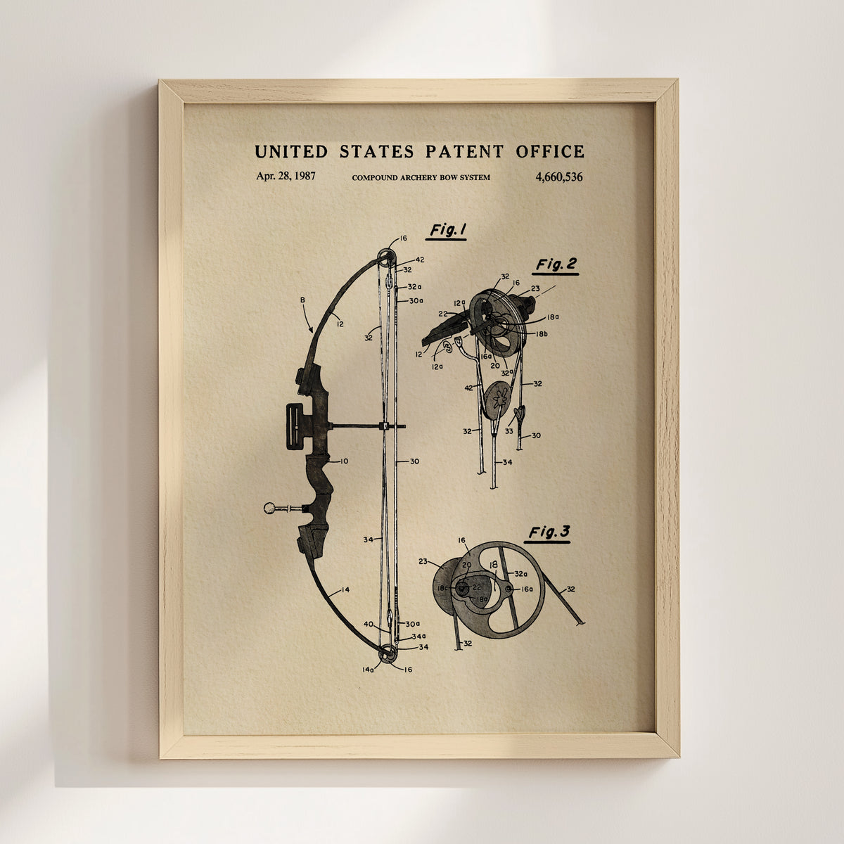 Compound Bow (1987) patent art print