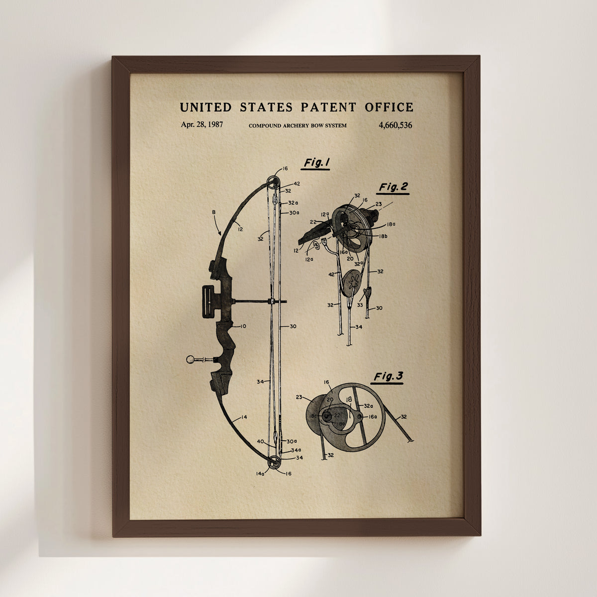 Compound Bow (1987) patent art print