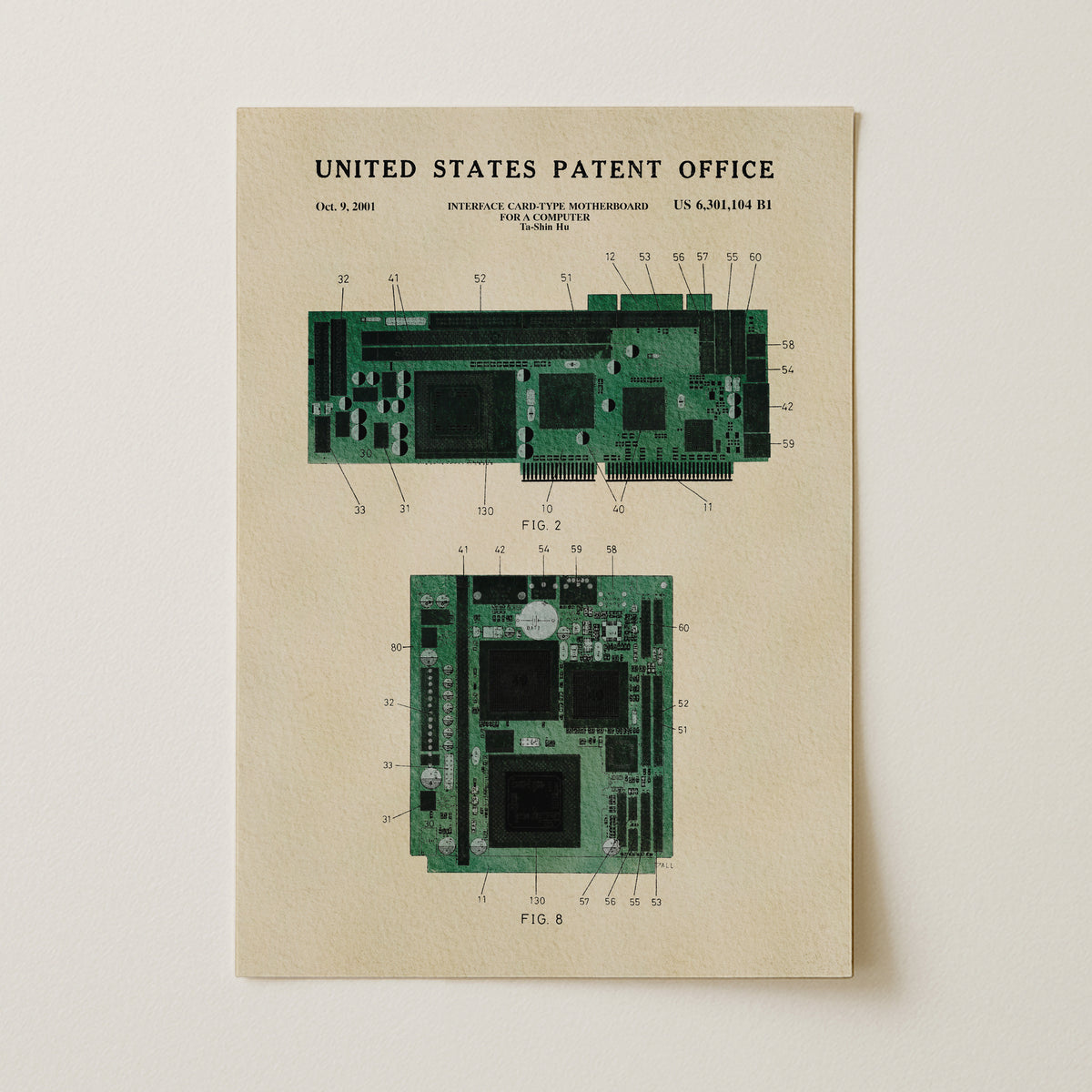 Computer Graphics Card (2001) patent art print