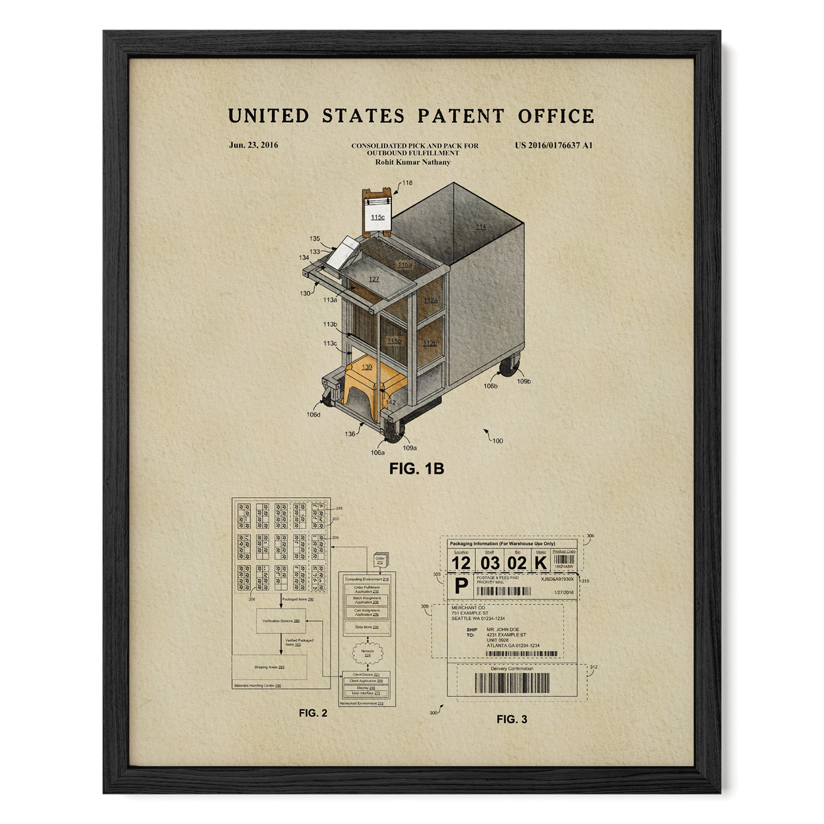 Consolidated Pick and Pack (2016) patent art print