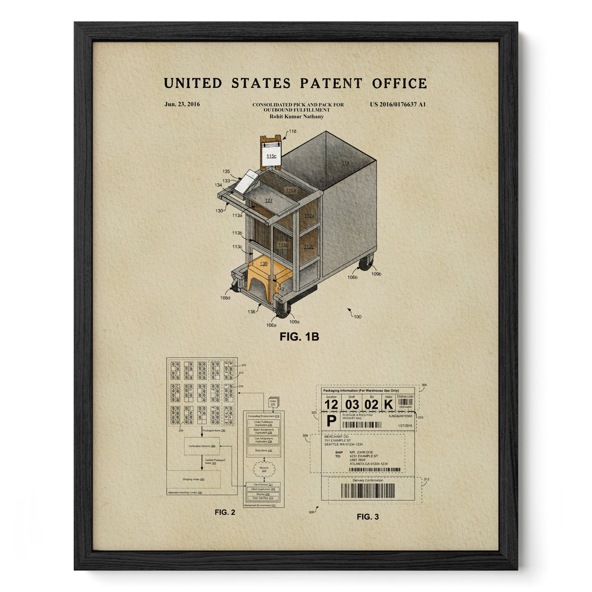 Consolidated Pick and Pack (2016) patent art print