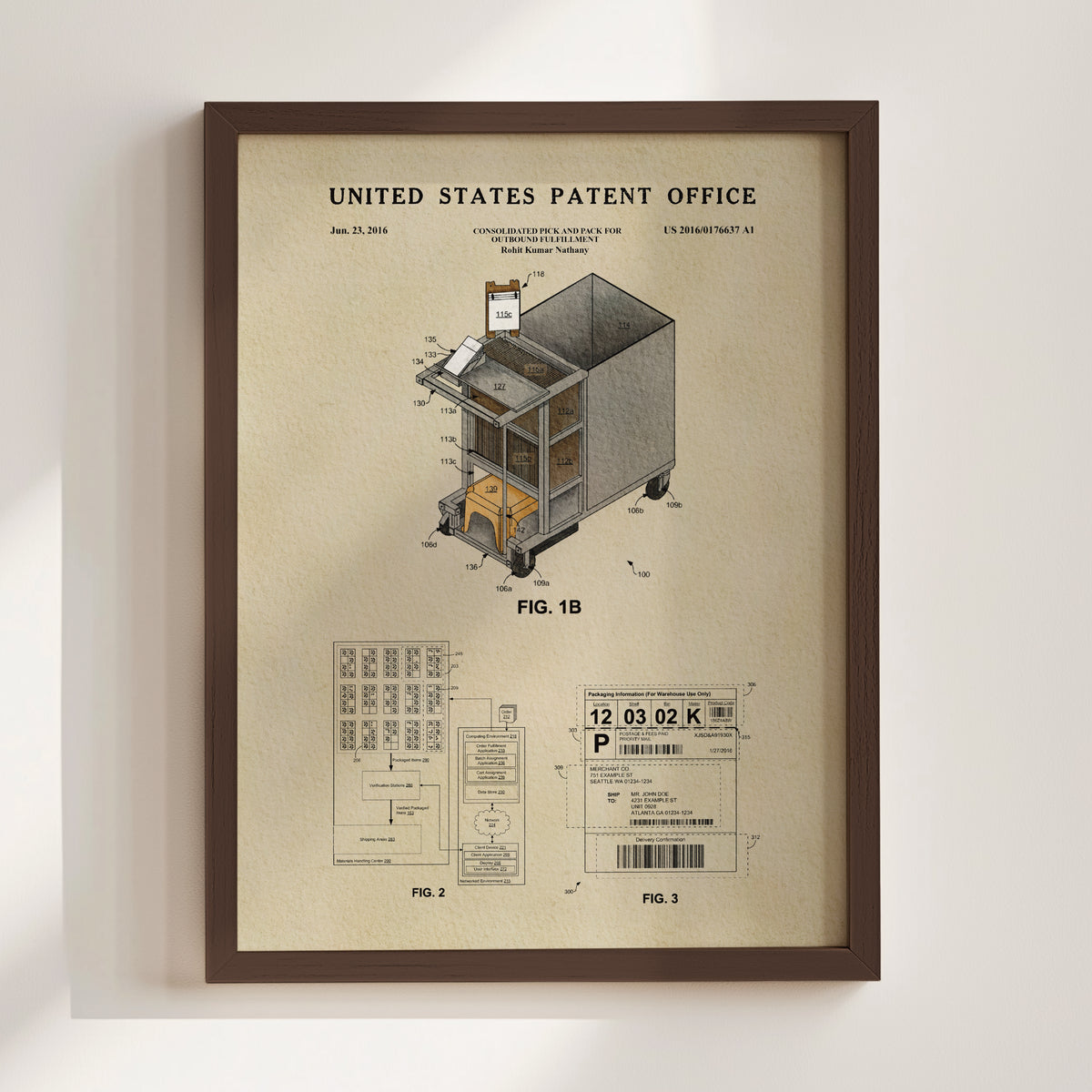 Consolidated Pick and Pack (2016) patent art print