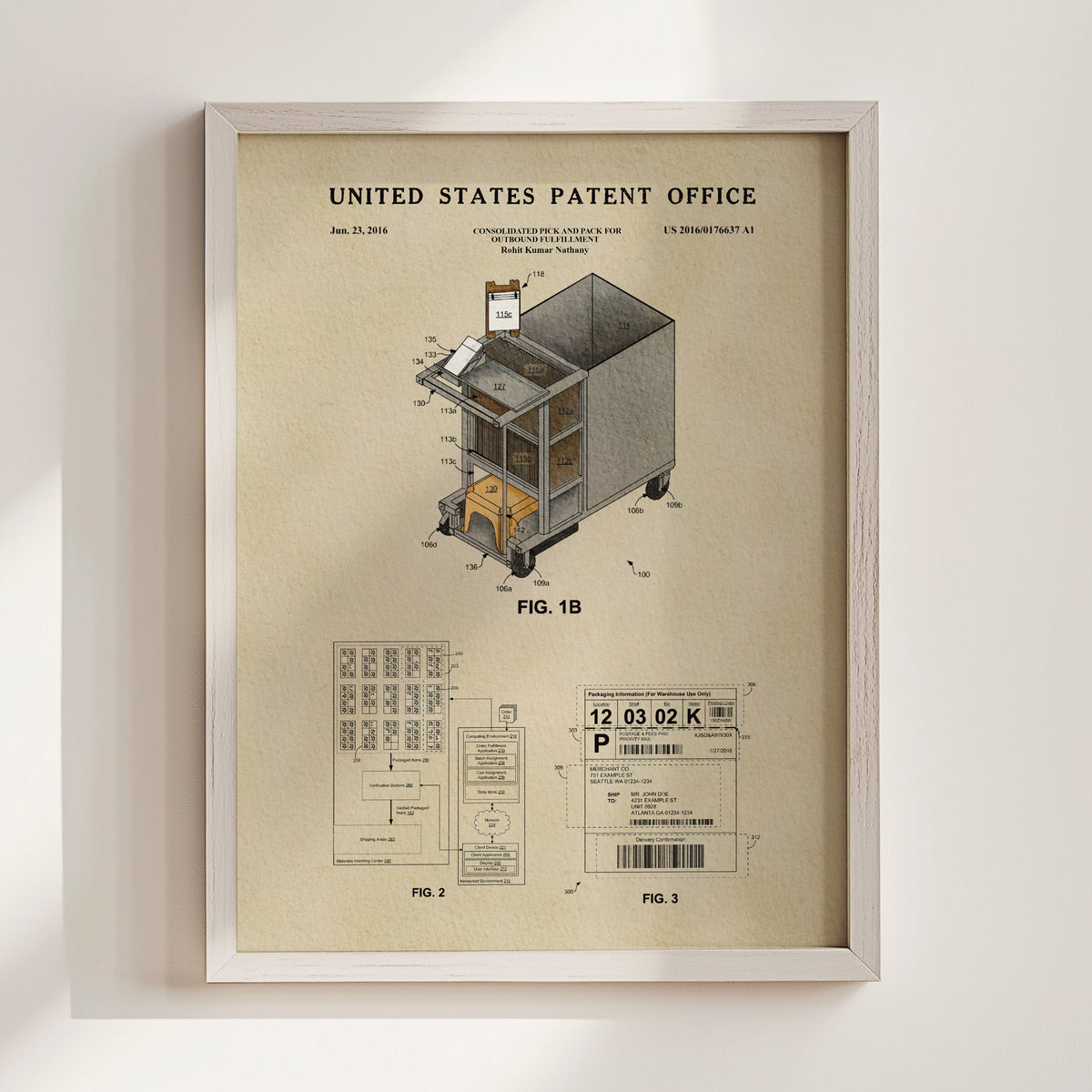 Consolidated Pick and Pack (2016) patent art print