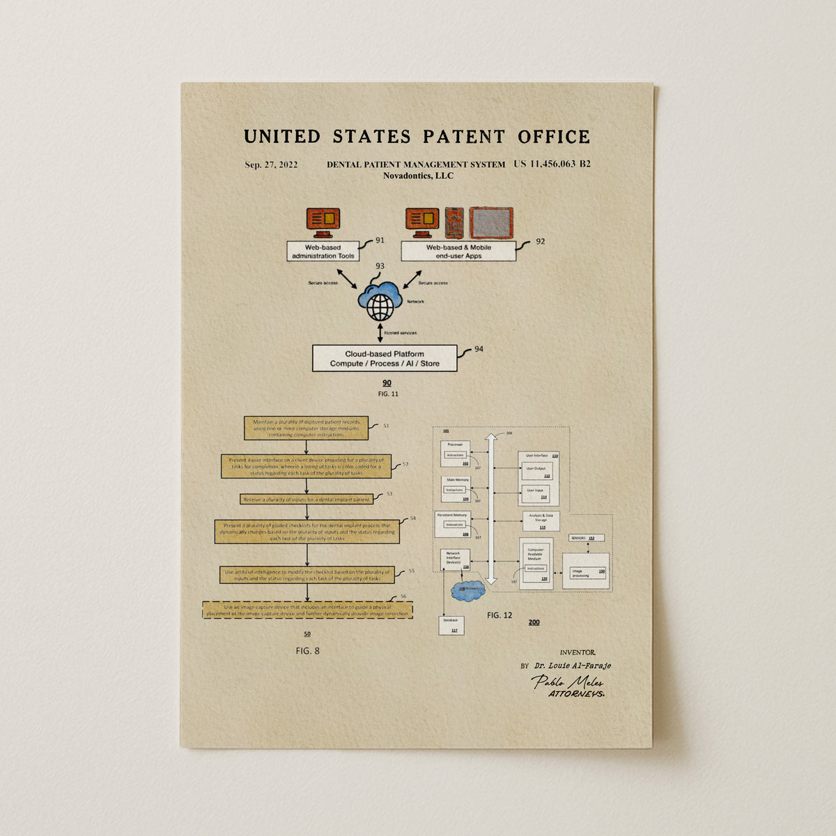 Dental Patient Management System (2022) patent art print