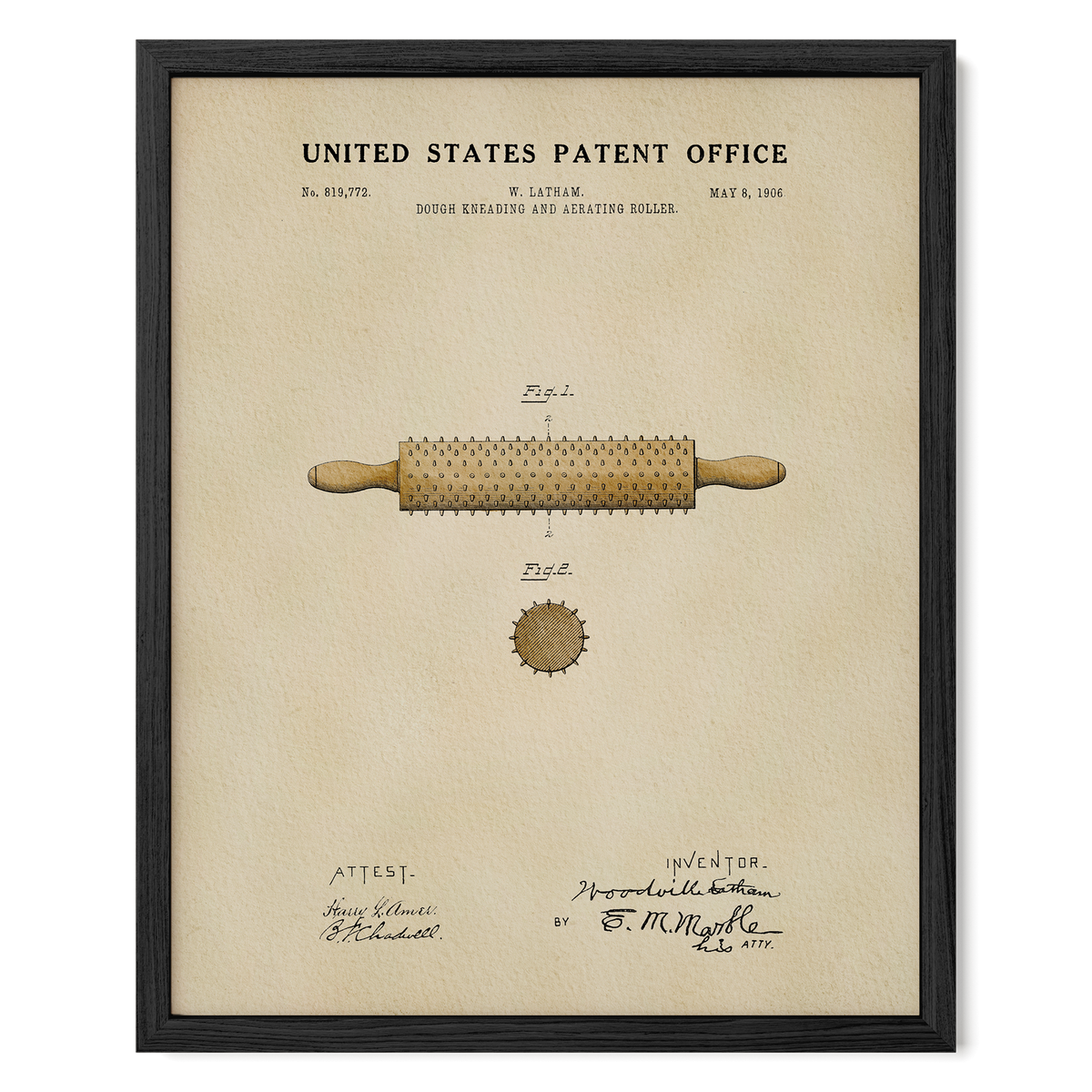 Dough Roller (1906) patent art print