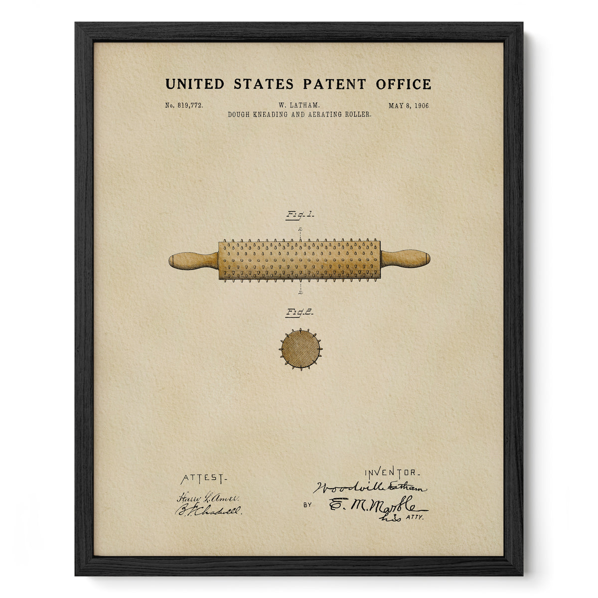 Dough Roller (1906) patent art print