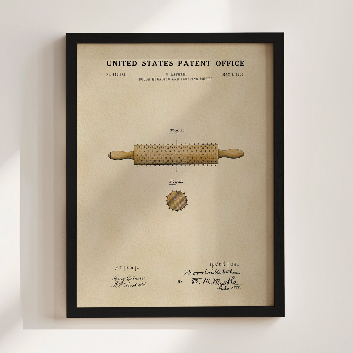 Dough Roller (1906) patent art print