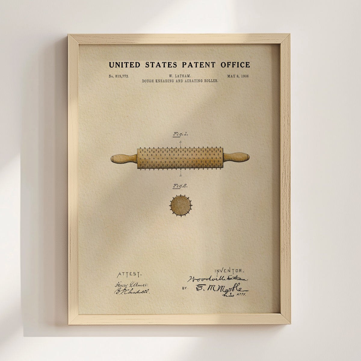 Dough Roller (1906) patent art print