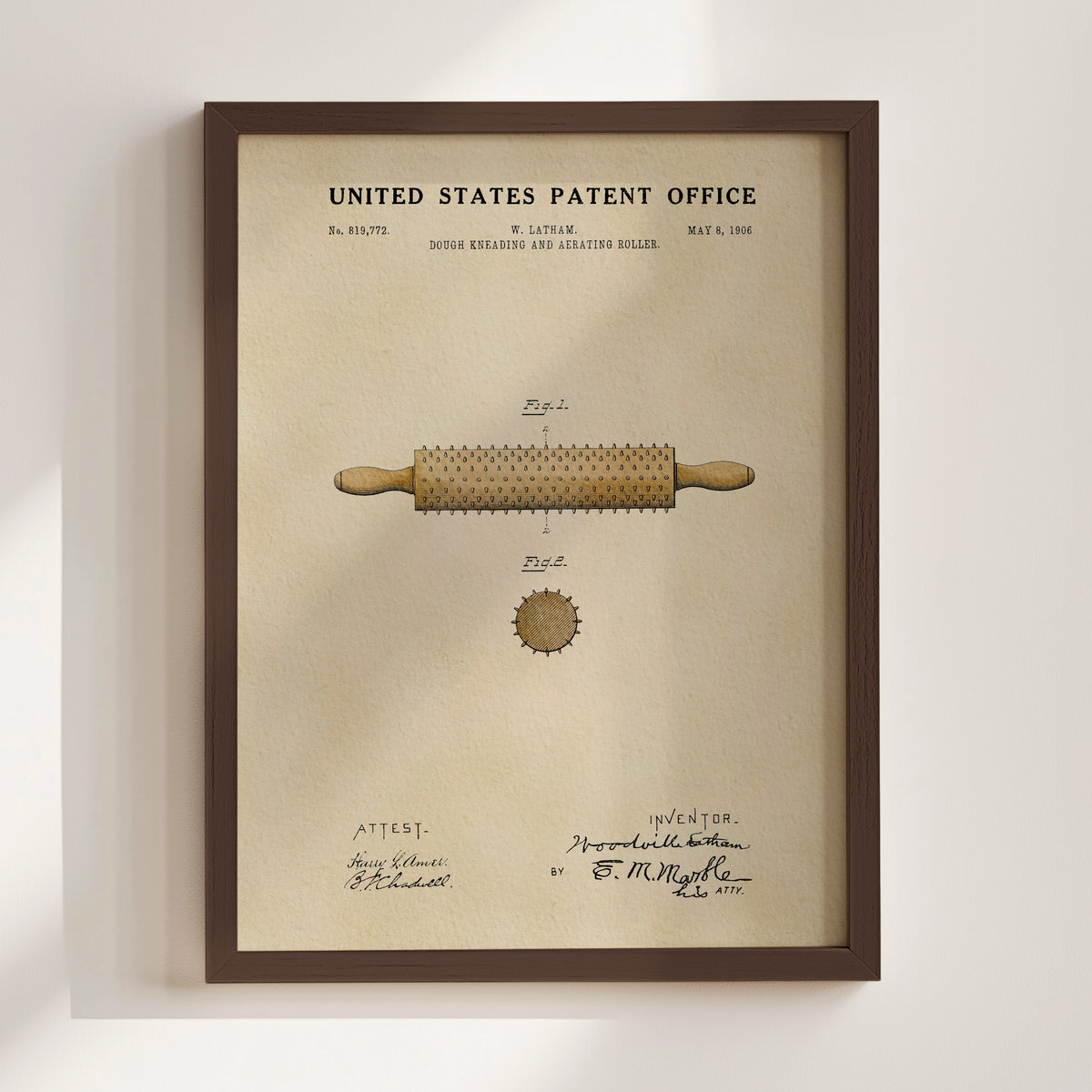 Dough Roller (1906) patent art print
