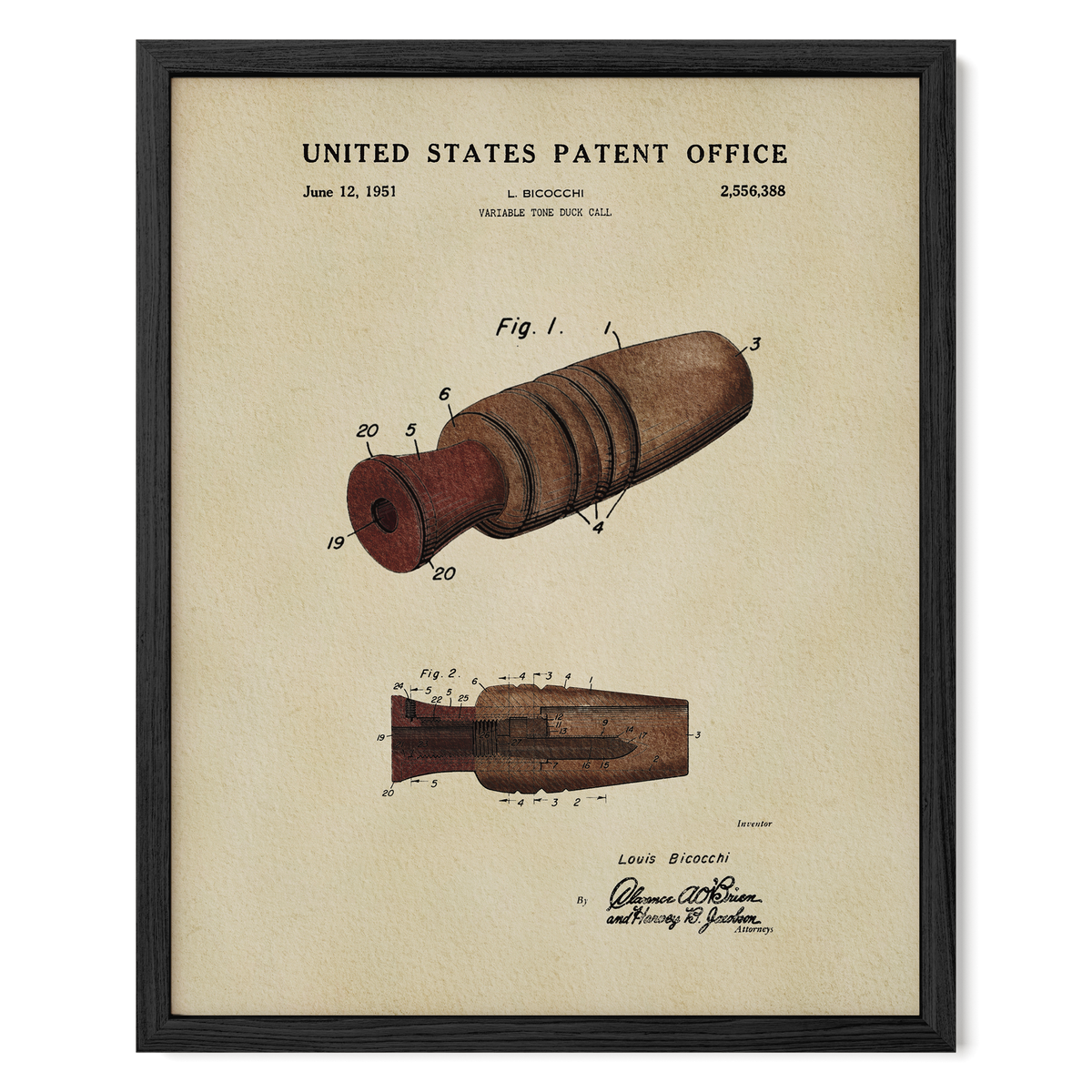 Duck Call (1951) patent art print