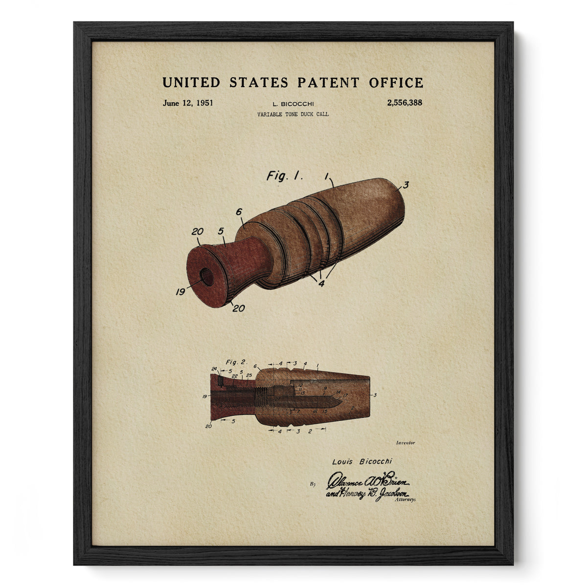 Duck Call (1951) patent art print