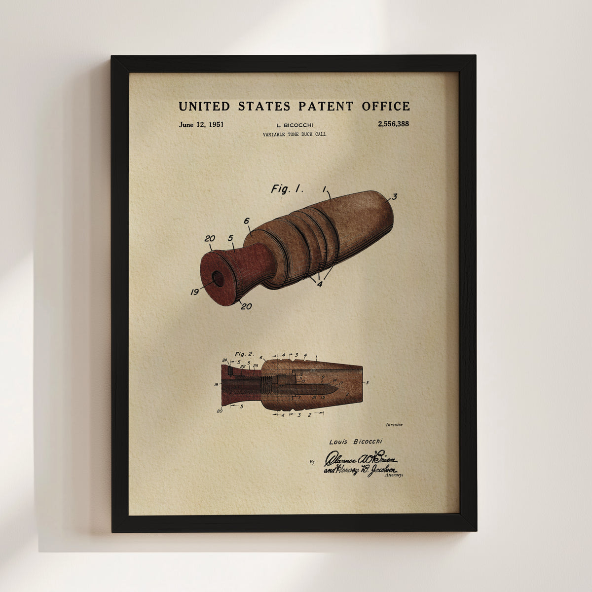 Duck Call (1951) patent art print