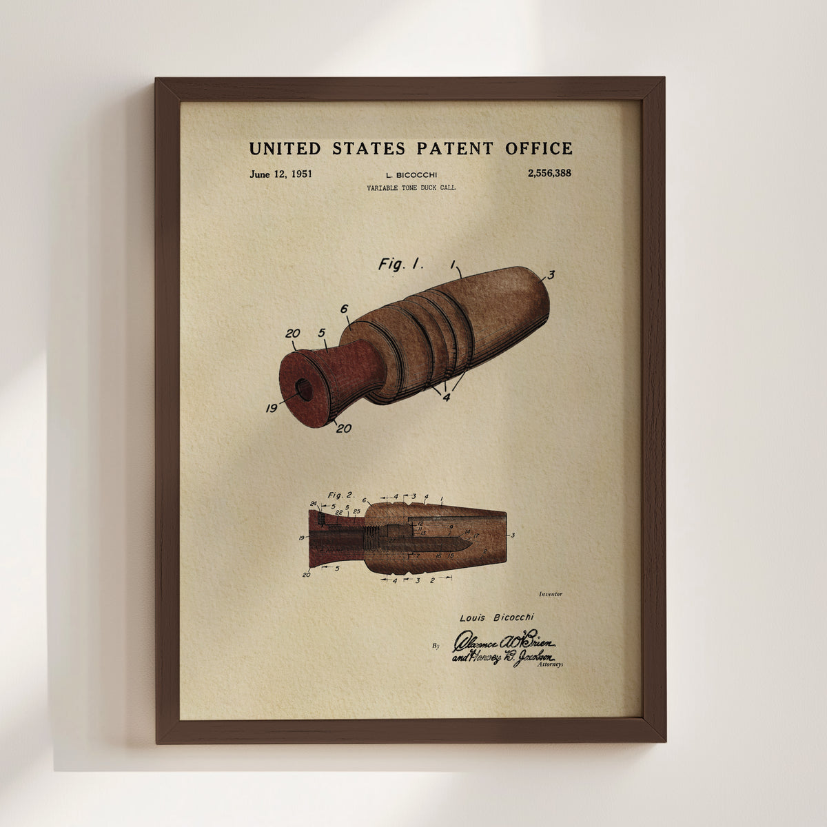 Duck Call (1951) patent art print