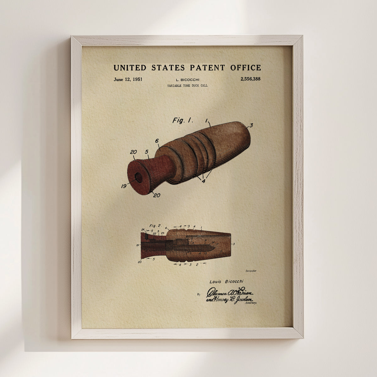 Duck Call (1951) patent art print